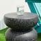 Glitzhome® 18" Multifunctional Faux Terrazzo Garden Stool